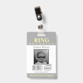 Ring Bearer Security Abzeichen Ausweis (Vorderseite mit Clip)