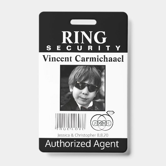 Ring Bearer Security Abzeichen Ausweis (Vorderseite)