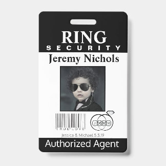 Ring Bearer Security Abzeichen Ausweis