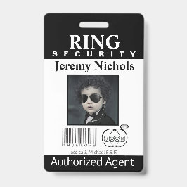 Ring Bearer Security Abzeichen Ausweis
