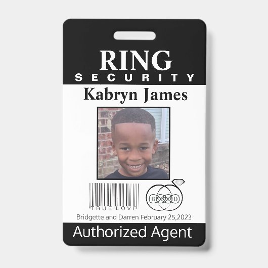 Ring Bearer Security Abzeichen Ausweis (Vorderseite)