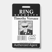 Ring Bearer Security Abzeichen Ausweis (Vorderseite)