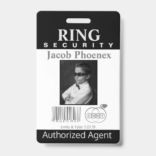 Ring Bearer Security Abzeichen Ausweis (Vorderseite)