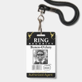 Ring Bearer Security Abzeichen Ausweis (Vorderseite mit Lanyard)