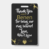 Ring Bearer Security Abzeichen Ausweis (Rückseite)