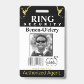 Ring Bearer Security Abzeichen Ausweis (Vorderseite)