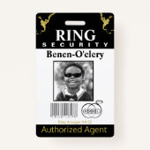 Ring Bearer Security Abzeichen Ausweis (Vorderseite)