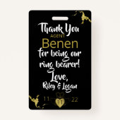 Ring Bearer Security Abzeichen Ausweis (Rückseite)