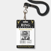 Ring Bearer Security Abzeichen Ausweis (Vorderseite mit Lanyard)