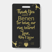 Ring Bearer Security Abzeichen Ausweis (Rückseite)