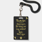 Ring Bearer Security Abzeichen Ausweis (Rückseite mit Lanyard)