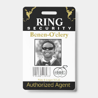 Ring Bearer Security Abzeichen Ausweis
