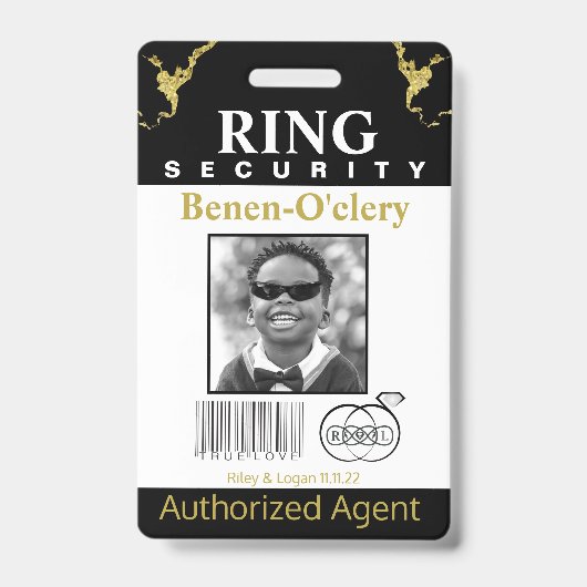 Ring Bearer Security Abzeichen Ausweis (Vorderseite)