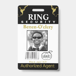 Ring Bearer Security Abzeichen Ausweis