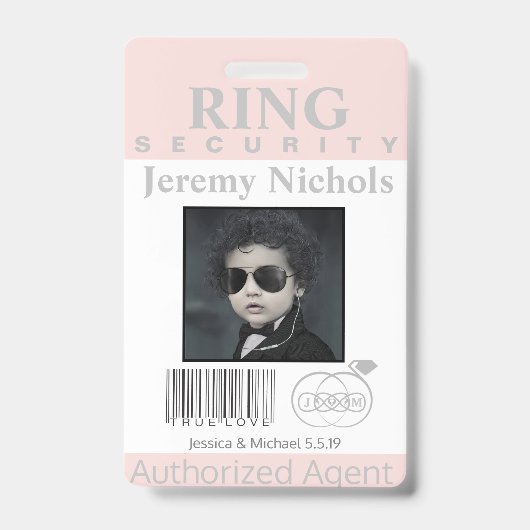 Ring Bearer Security Abzeichen Ausweis (Front)