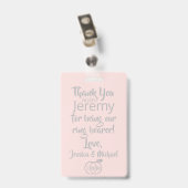 Ring Bearer Security Abzeichen Ausweis (Back with Clip)