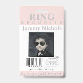 Ring Bearer Security Abzeichen Ausweis