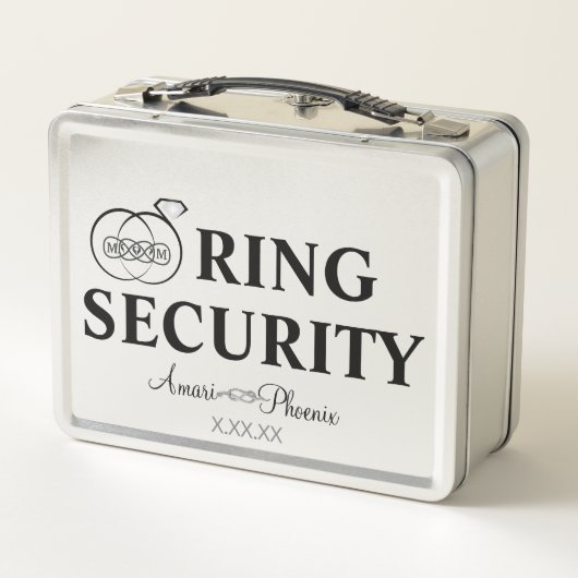Ring Bearer Security Box Metall Brotdose (Rückseite)
