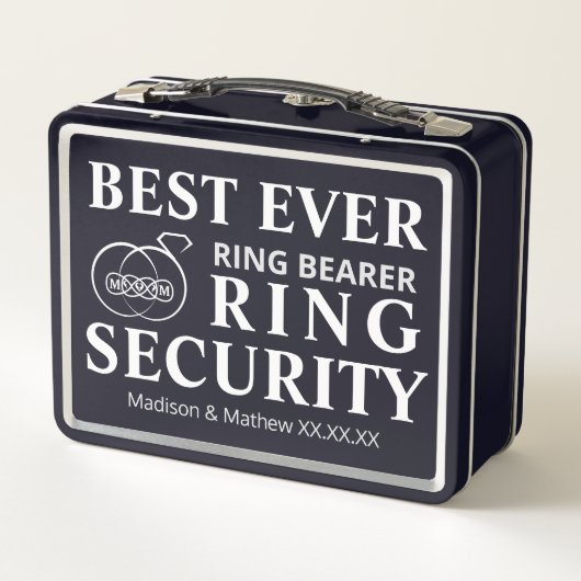 Ring Bearer Security Box Metall Brotdose (Rückseite)
