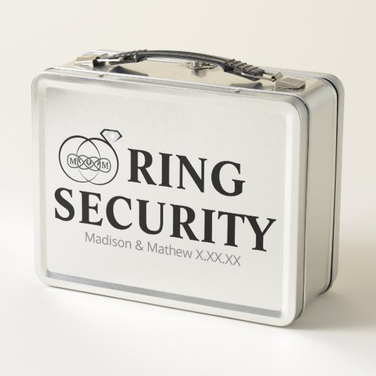 Ring Bearer Security Box Metall Brotdose (Rückseite)