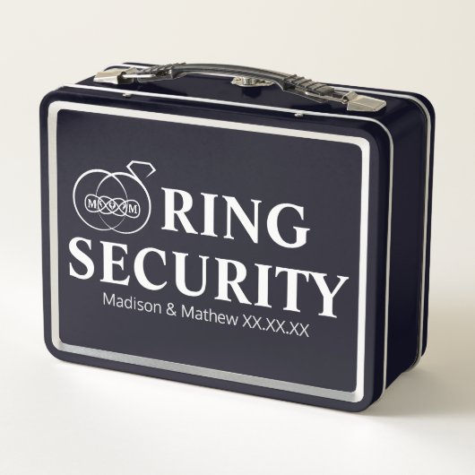 Ring Bearer Security Box Metall Brotdose (Rückseite)