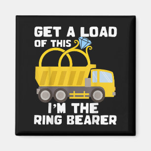 Ring Bearer Shirt Funny Wedding Truck Boys Geschen Magnet
