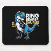 Ring Bearer T-rex Dino Funny Wedding Party Ring Di Mousepad (Vorne)