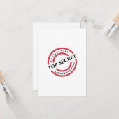 Ring Bearer Top Secret Be Our Ring Security Karte (Vorderseite/Rückseite Beispiel)