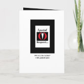 RING BEARER Wedding Einladung - Sonderanfrage (Rückseite)