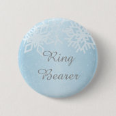 Ring Bearer Winter Snowflakes Button (Vorderseite)