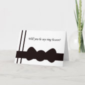 Ring Beatter Hochzeit Einladung Black Bow Krawatte (Vorderseite)