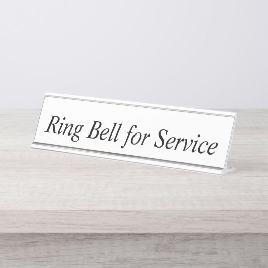 Ring Bell für den Service-Schreibtisch Schreibtischnamensplakette (Vorderseite )