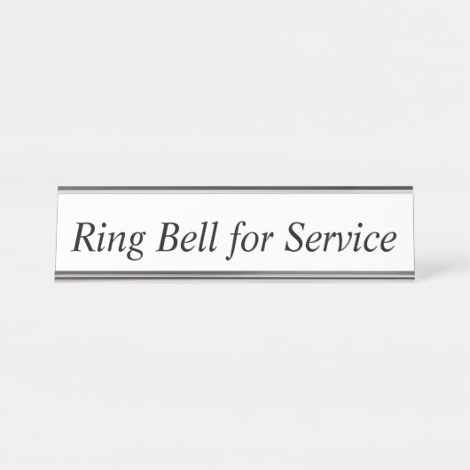 Ring Bell für den Service-Schreibtisch Schreibtischnamensplakette (Vorderseite )