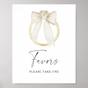 Ring & Bow Brautparty-Geschenke bitte nehmen Sie e Poster