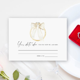 Ring Bow Bridal shower Date night ideas Date jar Begleitkarte