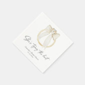 Ring Bow She's tying the knot Bridal Shower Serviette (Ecke)