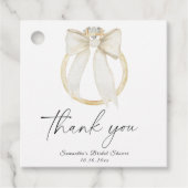 Ring Bow Sie bindet das Knoten Brautparty dank Geschenkanhänger (Vorderseite)