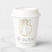 Ring Bow Sie bindet das Knoten-Brautparty Pappbecher (Vorderseite)