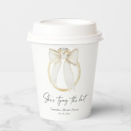 Ring Bow Sie bindet das Knoten-Brautparty Pappbecher