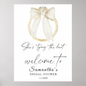 Ring Bow Sie bindet den Knoten Bridal Willkommen Poster (Vorne)