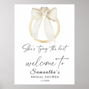 Ring Bow Sie bindet den Knoten Bridal Willkommen Poster