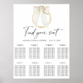 Ring Bow Wedding Chart Poster (Vorne)