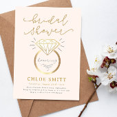Ring Bridal Dusche Einladung, moderne Diamantring Einladung