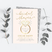 Ring Bridal Dusche Einladung, moderne Diamantring Einladung