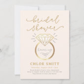 Ring Bridal Dusche Einladung, moderne Diamantring Einladung (Vorderseite)