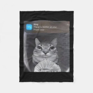 Ring Cat mit Motion Meme Fleecedecke