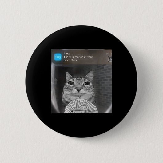 Ring Cat mit Motion Meme verflucht lustige Männer Button (Vorderseite)