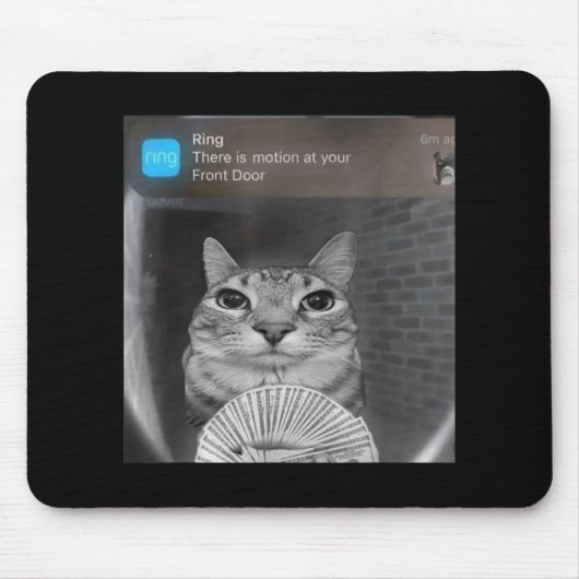 Ring Cat mit Motion Meme verflucht lustige Männer Mousepad (Vorne)