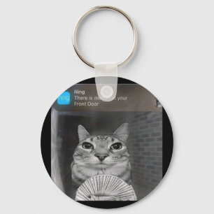 Ring Cat mit Motion Meme verflucht lustige Männer Schlüsselanhänger