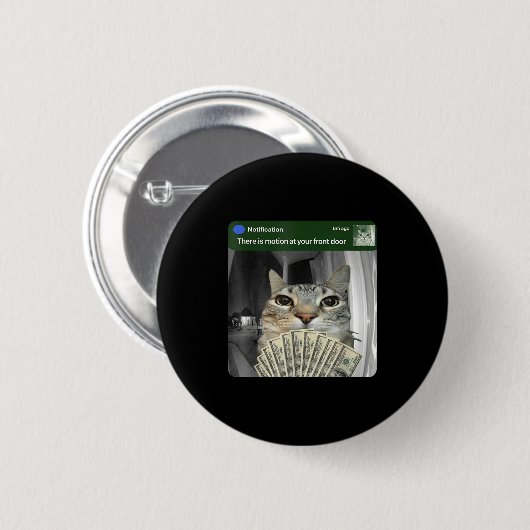 Ring Cat With Motion Meme  Button (Vorne & Hinten)